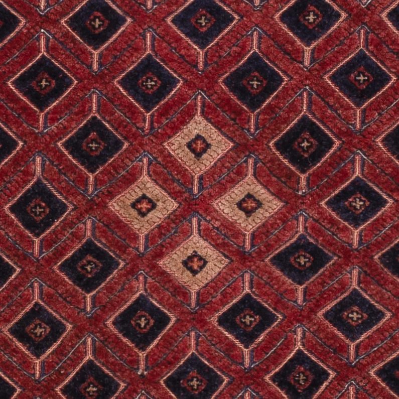 Kelim Afghan Teppich 158x184cm - dunkelrot