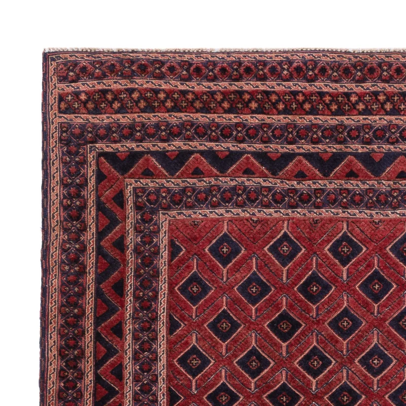 Kelim Afghan Teppich 158x184cm - dunkelrot