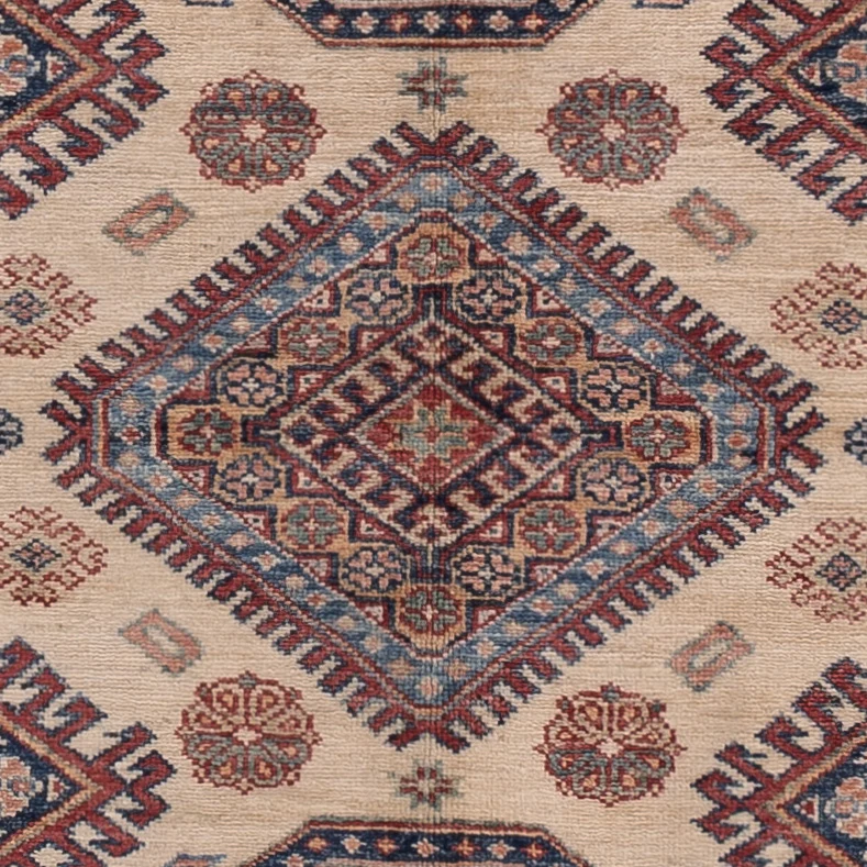 Kazak Teppich 147x207cm - Orientteppich - dunkelbeige