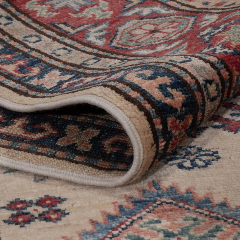Kazak Teppich 147x207cm - Orientteppich - dunkelbeige