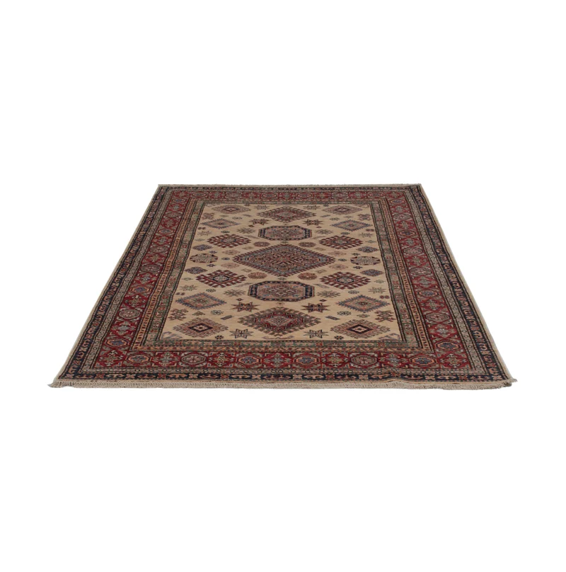 Kazak Teppich 147x207cm - Orientteppich - dunkelbeige