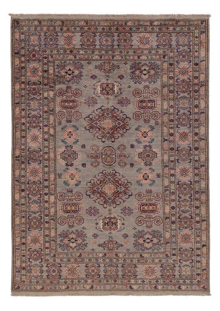 Kazak Teppich 147x205cm - Orientteppich - dunkelbeige