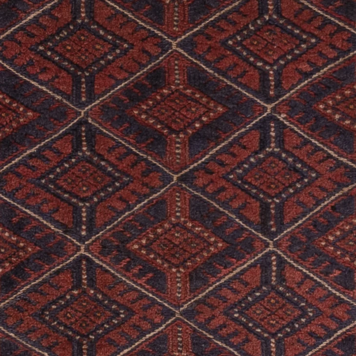Kelim Afghan Teppich 134x175cm - dunkelrot