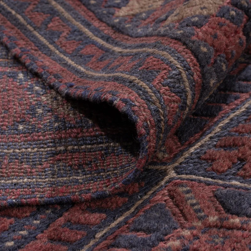 Kelim Afghan Teppich 134x175cm - dunkelrot