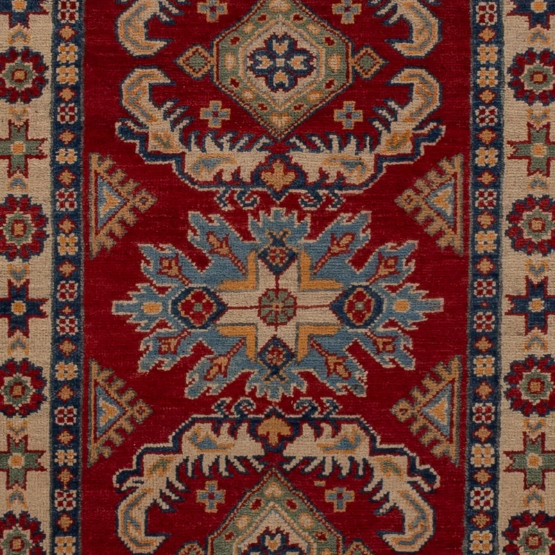 Kazak Teppich 83x303cm - Orientteppich - dunkelrot