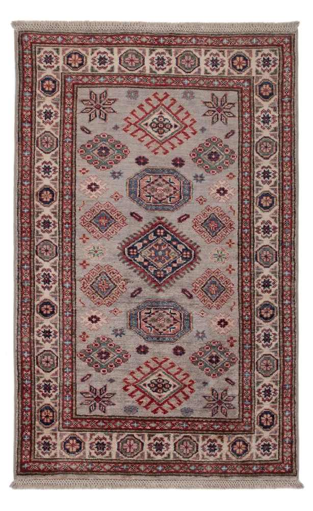 Kazak Teppich 79x120cm - Orientteppich - dunkelbeige