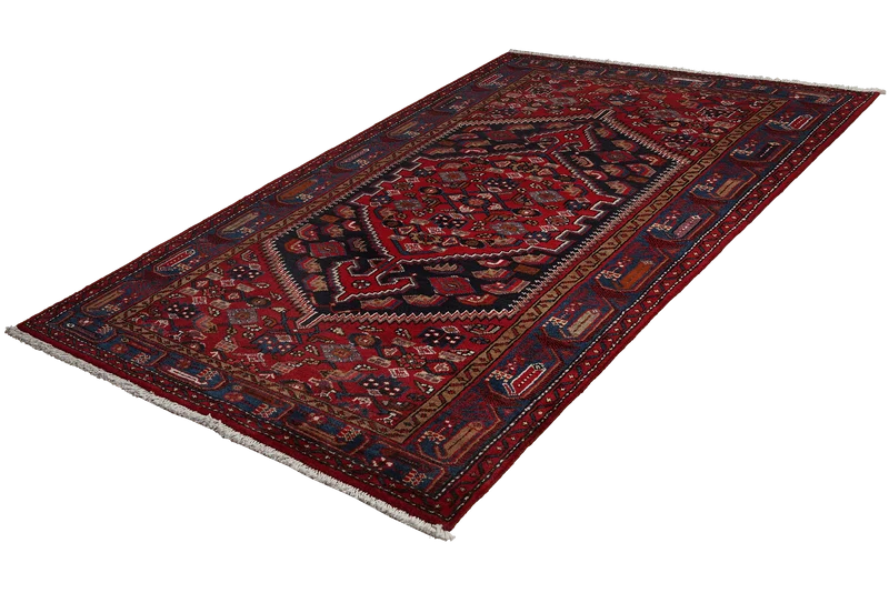 Khamseh · Handgeknüpft – Blau, 221x133 cm