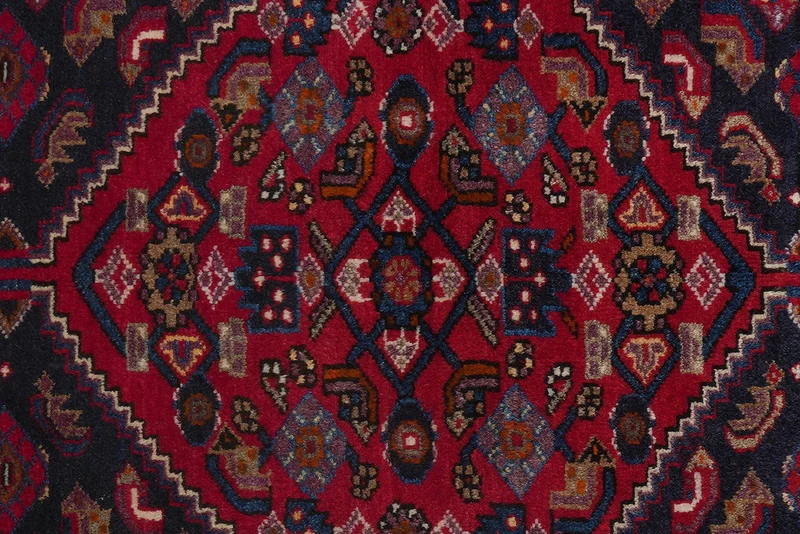 Khamseh · Handgeknüpft – Blau, 221x133 cm