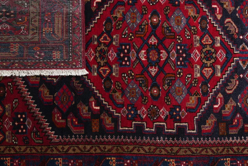 Khamseh · Handgeknüpft – Blau, 221x133 cm