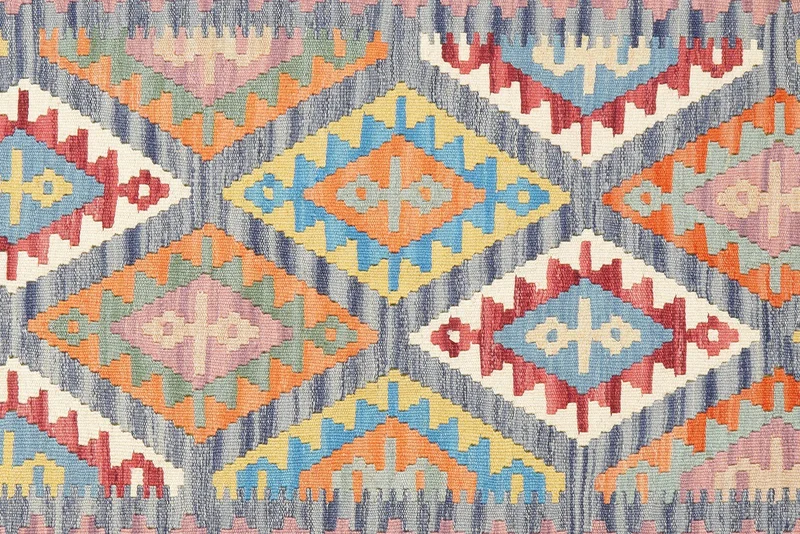 Kelim Gashgai · Handgewebt – Blau, 180x126 cm