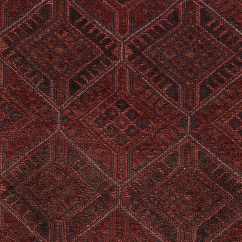 Kelim Afghan Teppich 150x187cm - dunkelrot