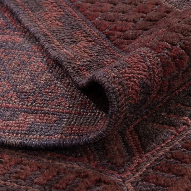 Kelim Afghan Teppich 150x187cm - dunkelrot