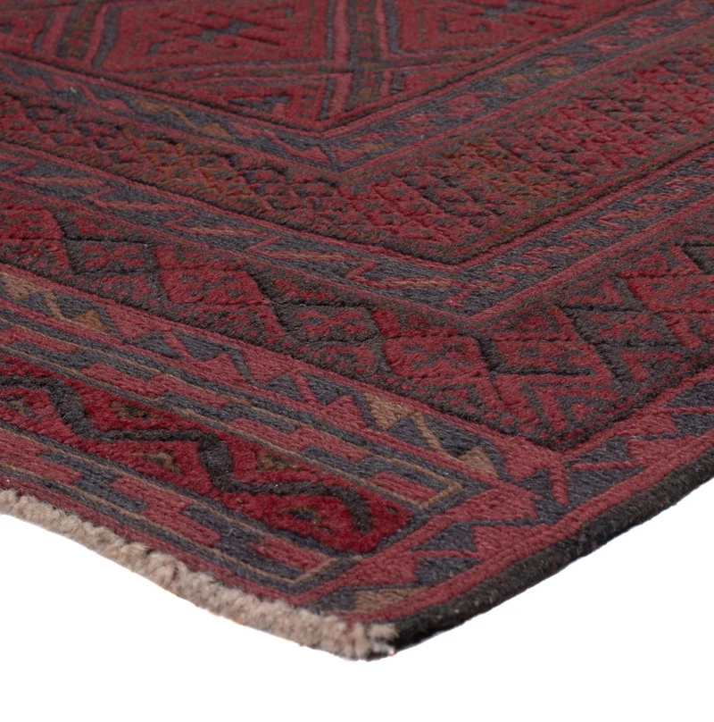 Kelim Afghan Teppich 153x185cm - dunkelrot
