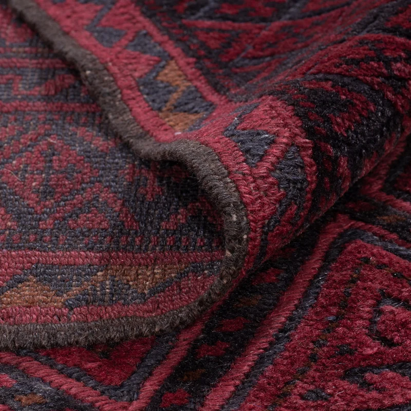 Kelim Afghan Teppich 153x185cm - dunkelrot