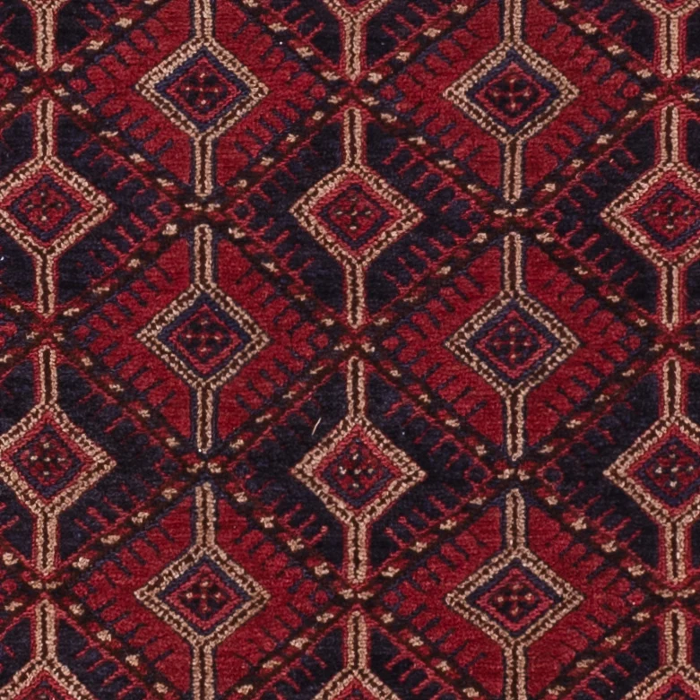 Kelim Afghan Teppich 153x182cm - dunkelrot
