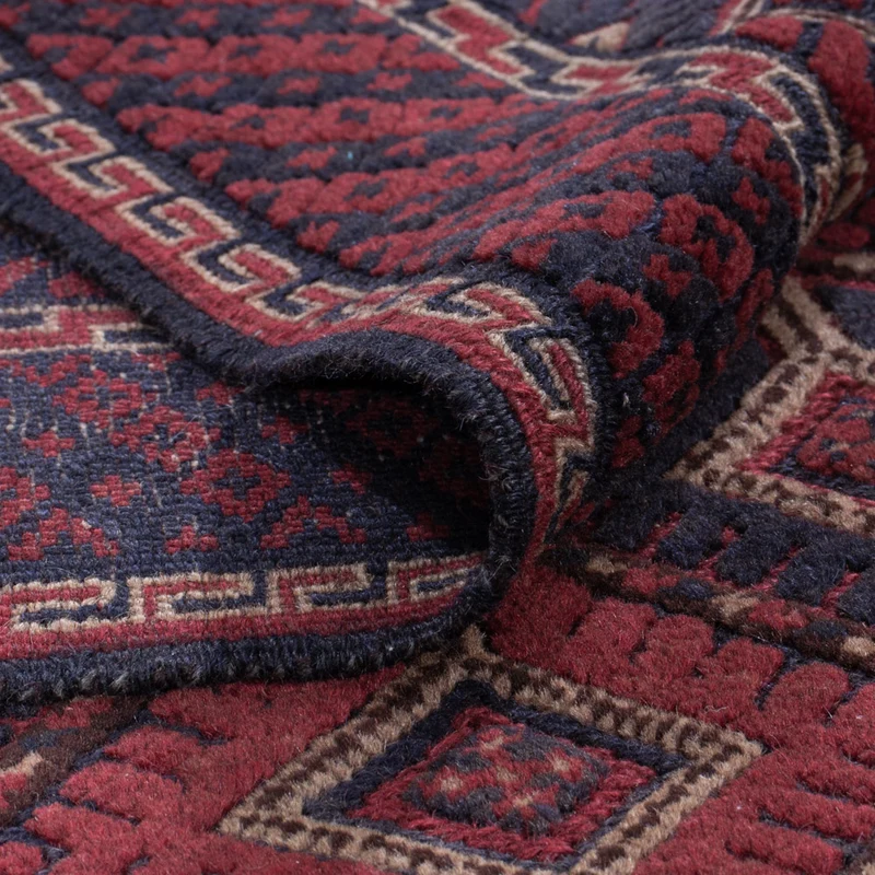Kelim Afghan Teppich 153x182cm - dunkelrot
