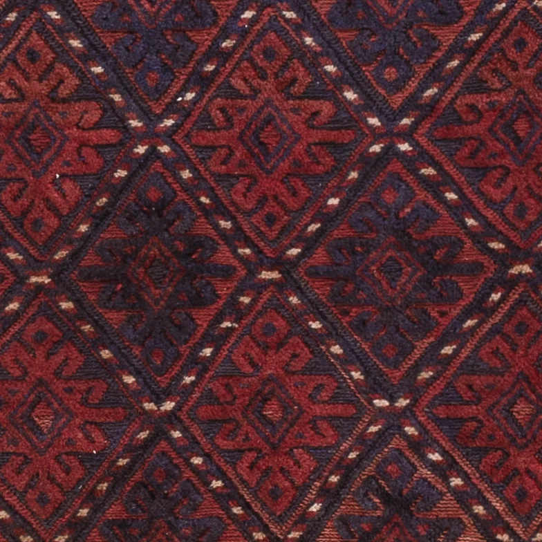 Kelim Afghan Teppich 146x189cm - dunkelrot