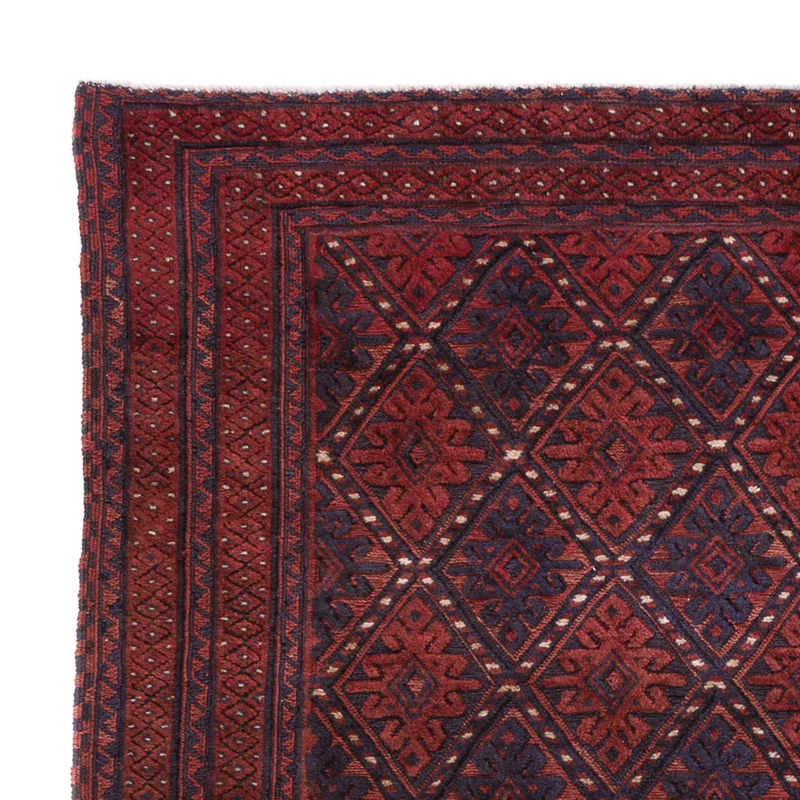 Kelim Afghan Teppich 146x189cm - dunkelrot
