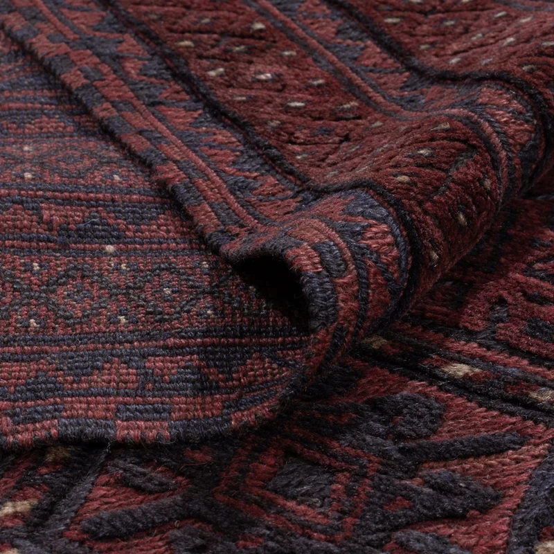 Kelim Afghan Teppich 146x189cm - dunkelrot