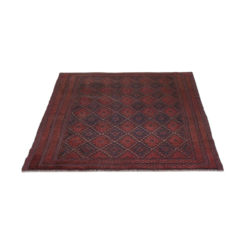 Kelim Afghan Teppich 146x189cm - dunkelrot