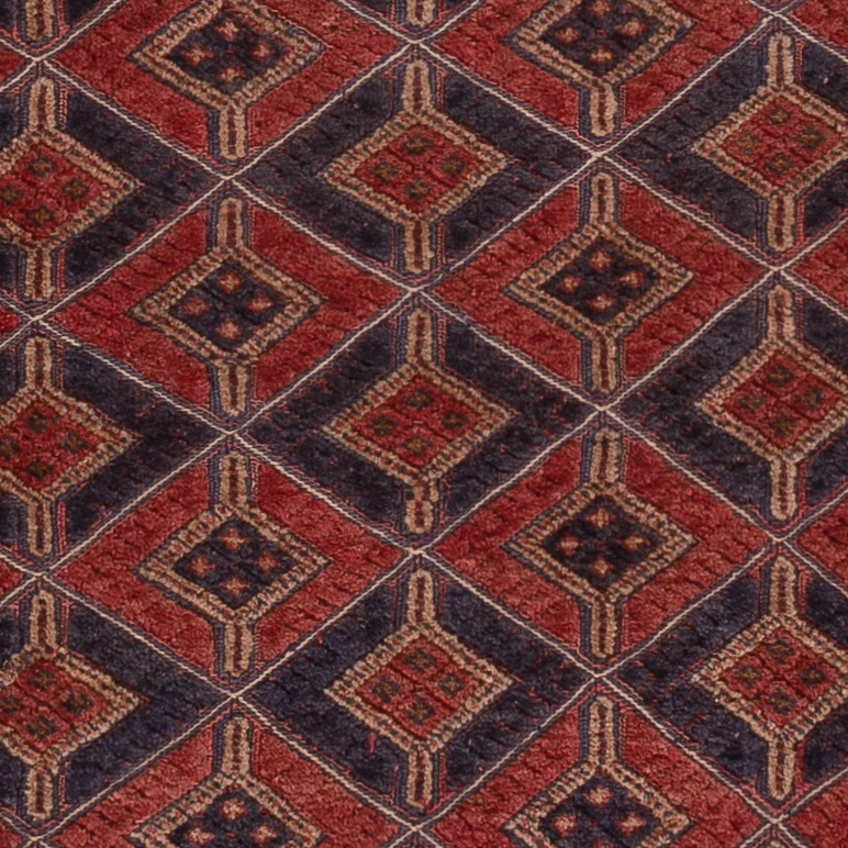 Kelim Afghan Teppich 142x188cm - dunkelrot