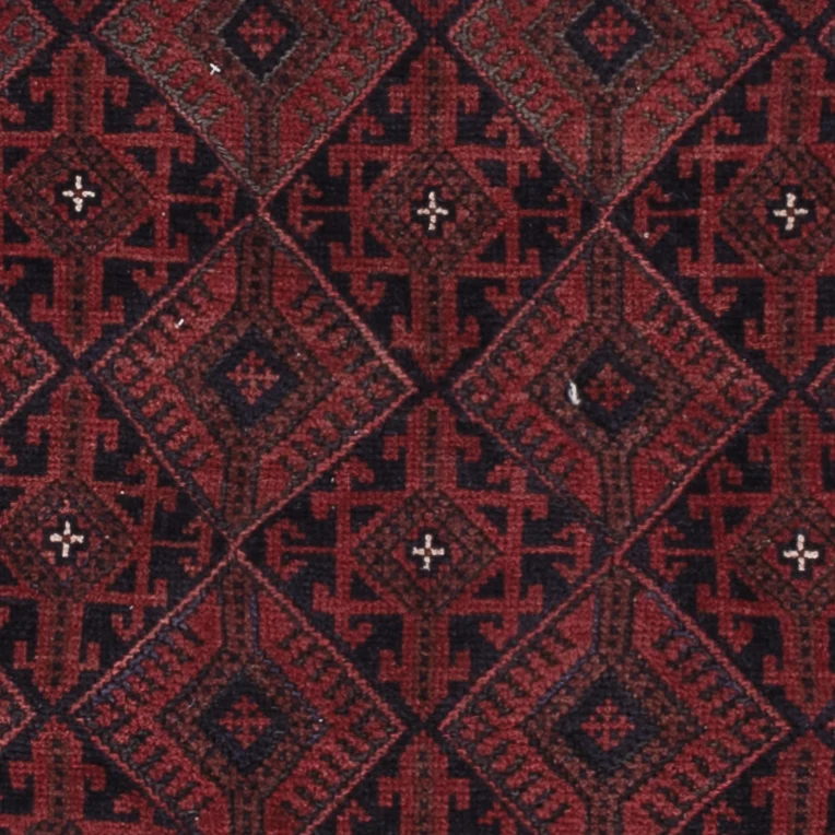 Kelim Afghan Teppich 137x184cm - dunkelrot