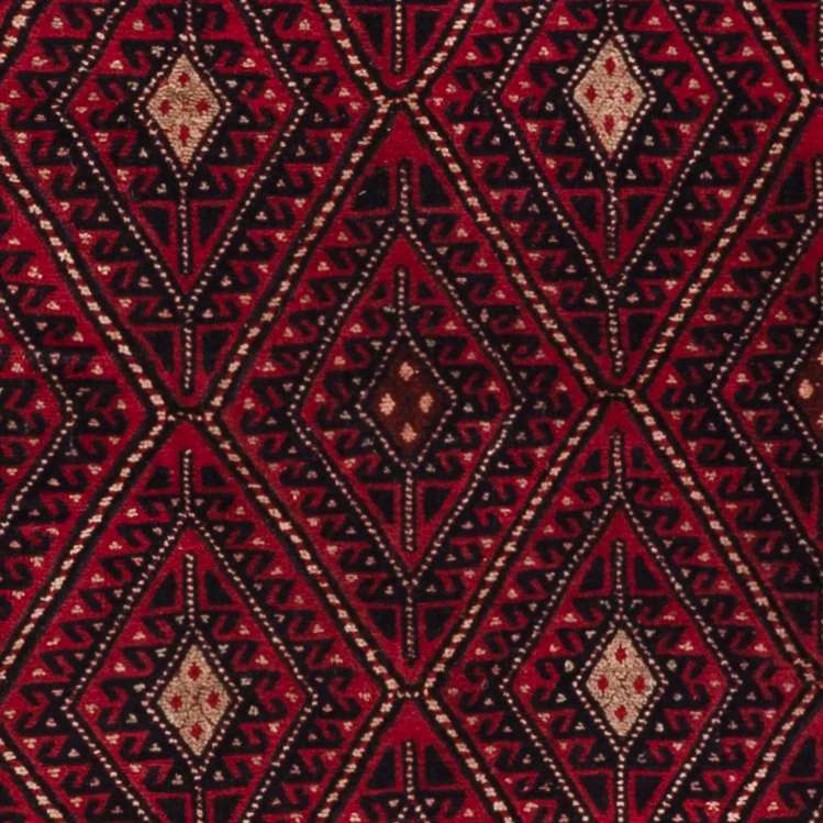 Kelim Afghan Teppich 149x174cm - dunkelrot