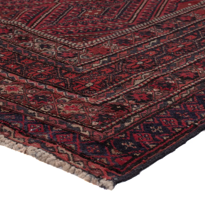 Kelim Afghan Teppich 149x174cm - dunkelrot