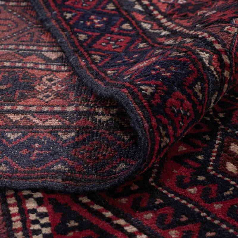 Kelim Afghan Teppich 149x174cm - dunkelrot