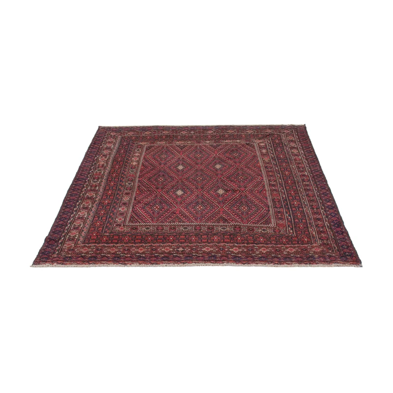 Kelim Afghan Teppich 149x174cm - dunkelrot