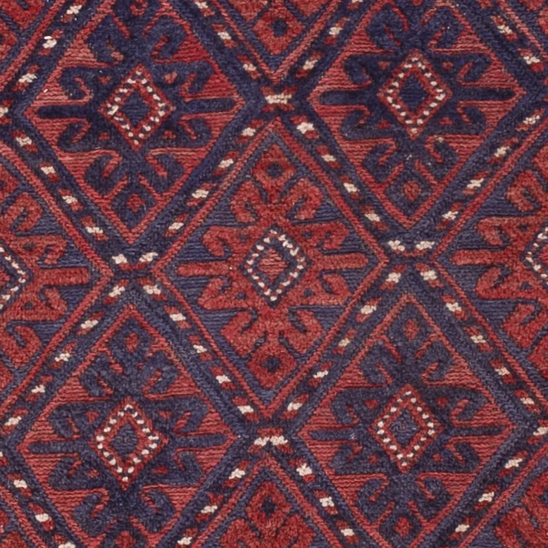 Kelim Afghan Teppich 145x191cm - dunkelrot