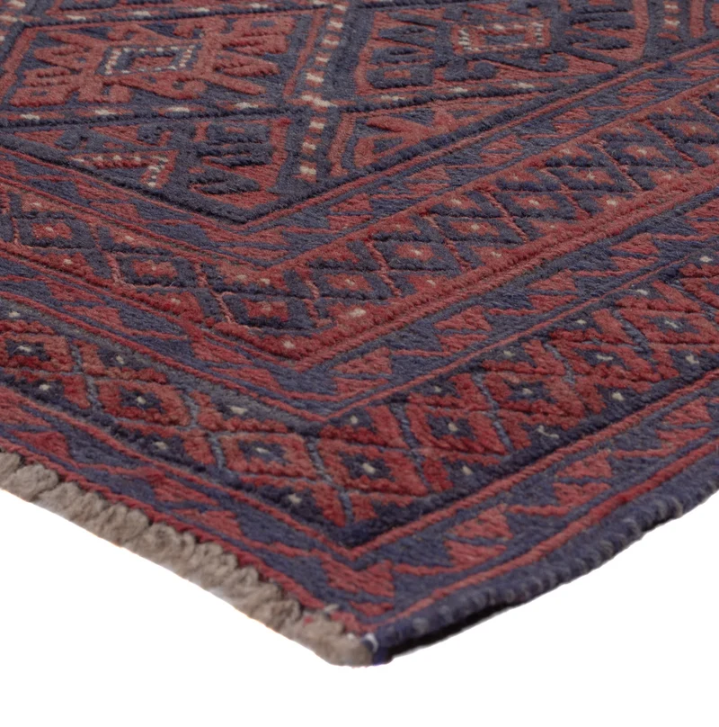 Kelim Afghan Teppich 145x191cm - dunkelrot