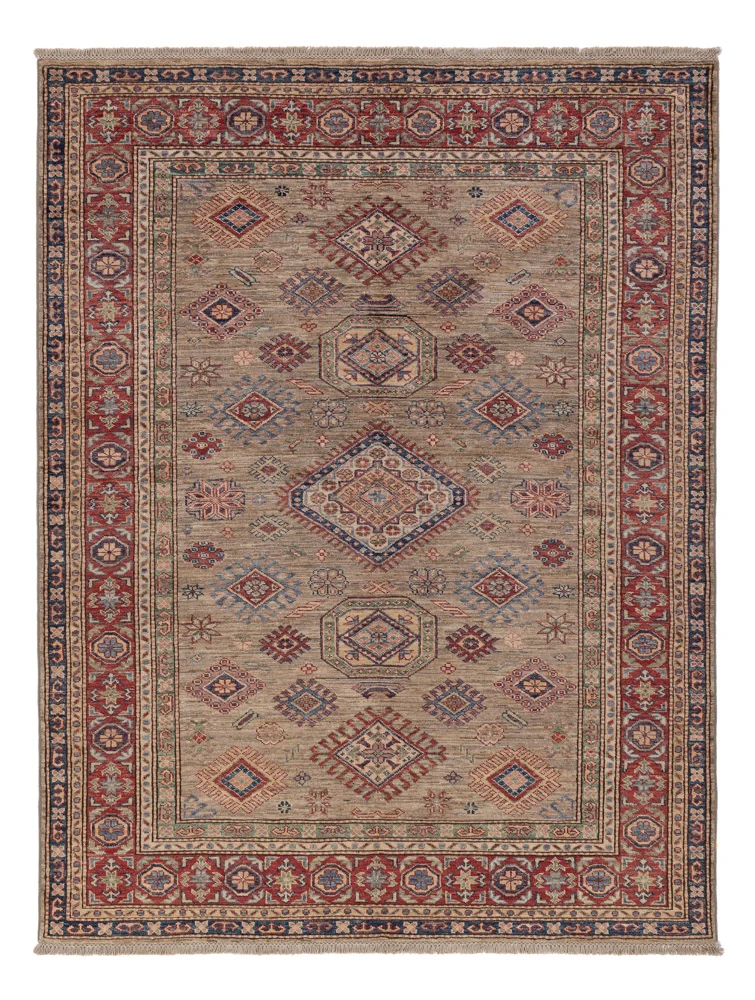Kazak Teppich 149x201cm - Orientteppich - dunkelbeige