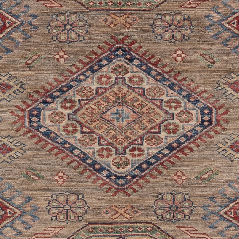 Kazak Teppich 149x201cm - Orientteppich - dunkelbeige