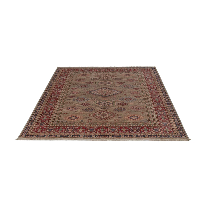Kazak Teppich 149x201cm - Orientteppich - dunkelbeige