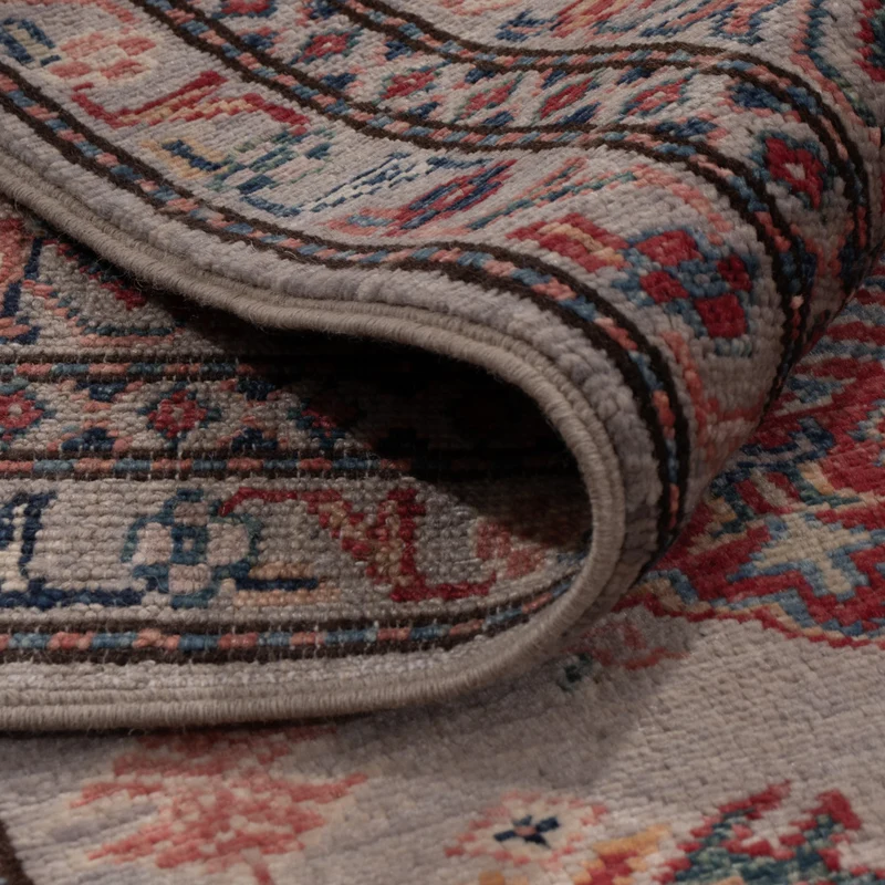Kazak Teppich 150x194cm - Orientteppich - dunkelbeige