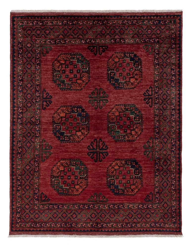 Afghan Teppich 155x202cm - Orientteppich - rot