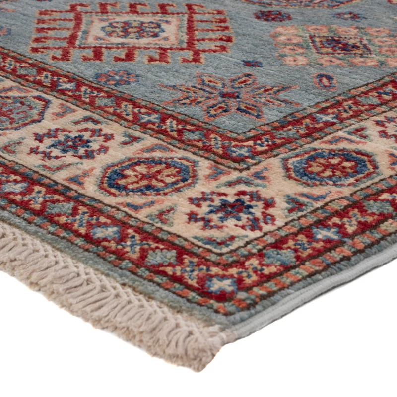 Kazak Teppich 77x126cm - Orientteppich - hellblau