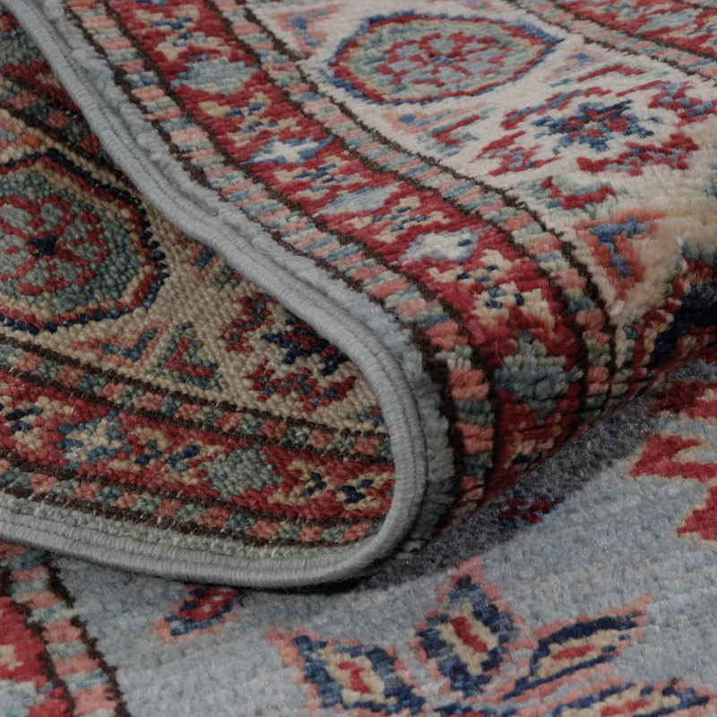 Kazak Teppich 77x126cm - Orientteppich - hellblau