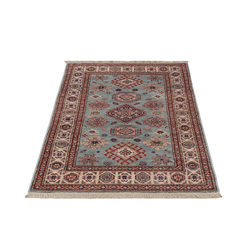 Kazak Teppich 77x126cm - Orientteppich - hellblau