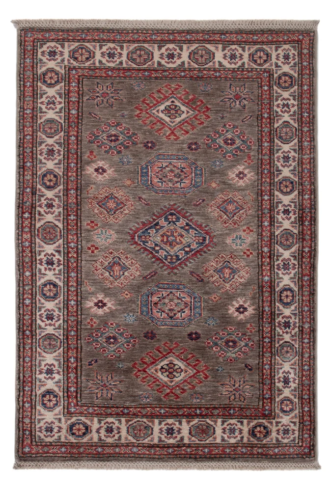 Kazak Teppich 81x117cm - Orientteppich - dunkelbeige