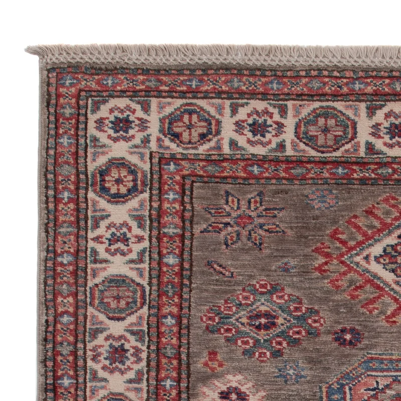 Kazak Teppich 81x117cm - Orientteppich - dunkelbeige