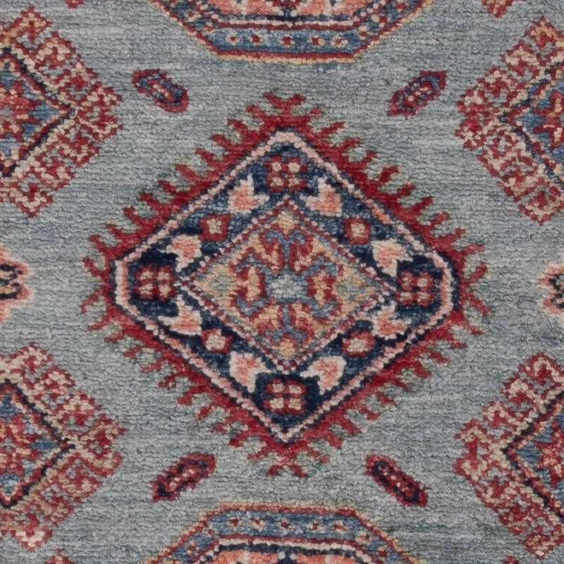 Kazak Teppich 77x128cm - Orientteppich - hellblau