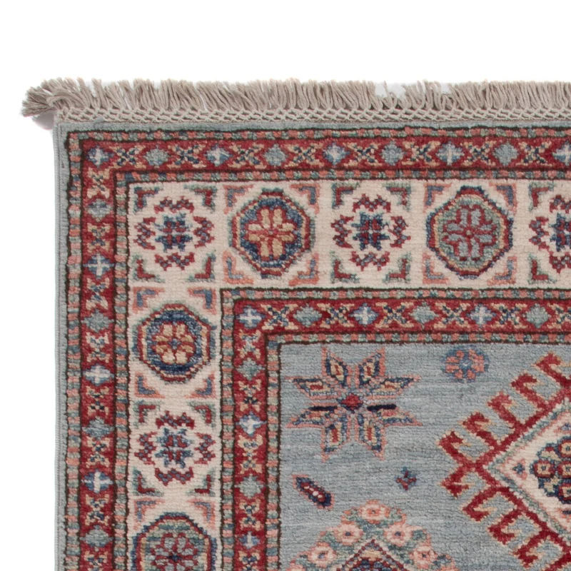 Kazak Teppich 77x128cm - Orientteppich - hellblau