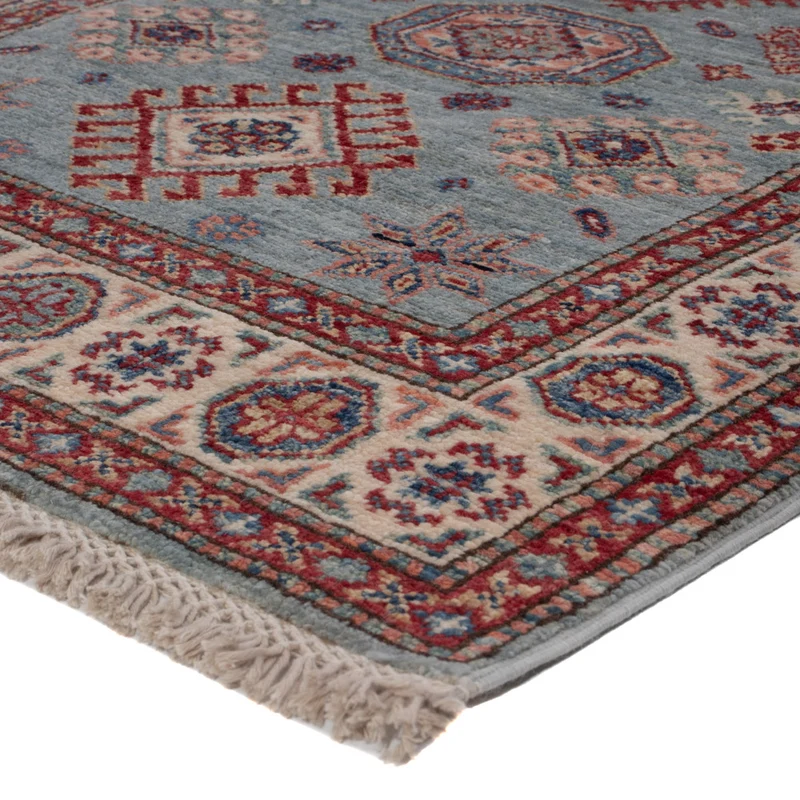 Kazak Teppich 77x128cm - Orientteppich - hellblau