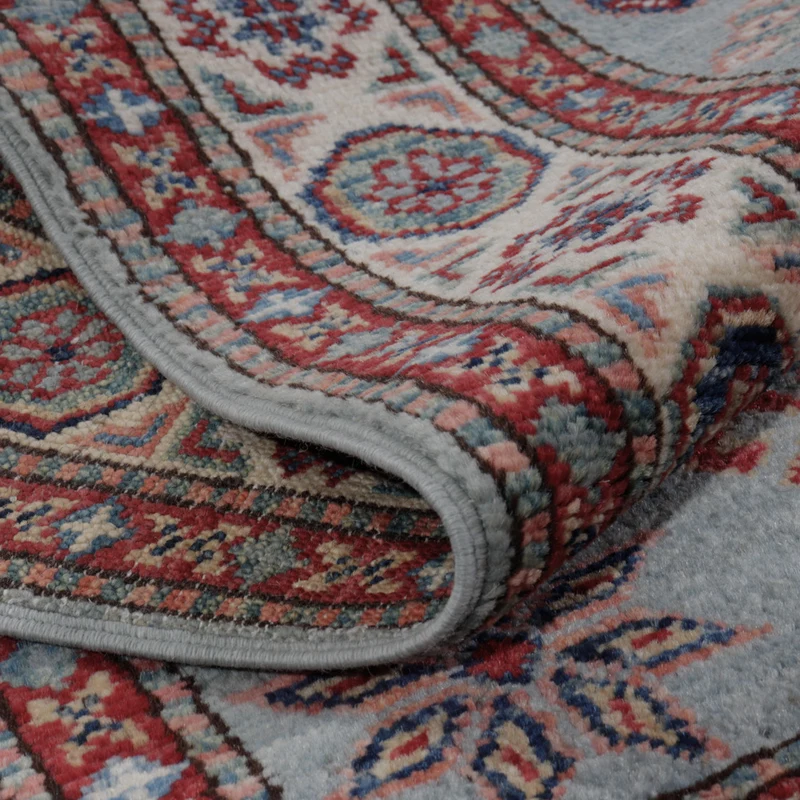 Kazak Teppich 77x128cm - Orientteppich - hellblau