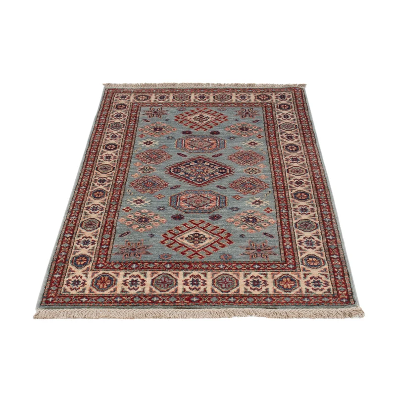 Kazak Teppich 77x128cm - Orientteppich - hellblau