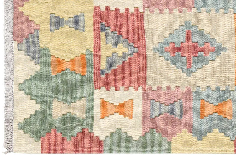 Kelim Gashgai · Handgewebt – Bunt, 203x62 cm
