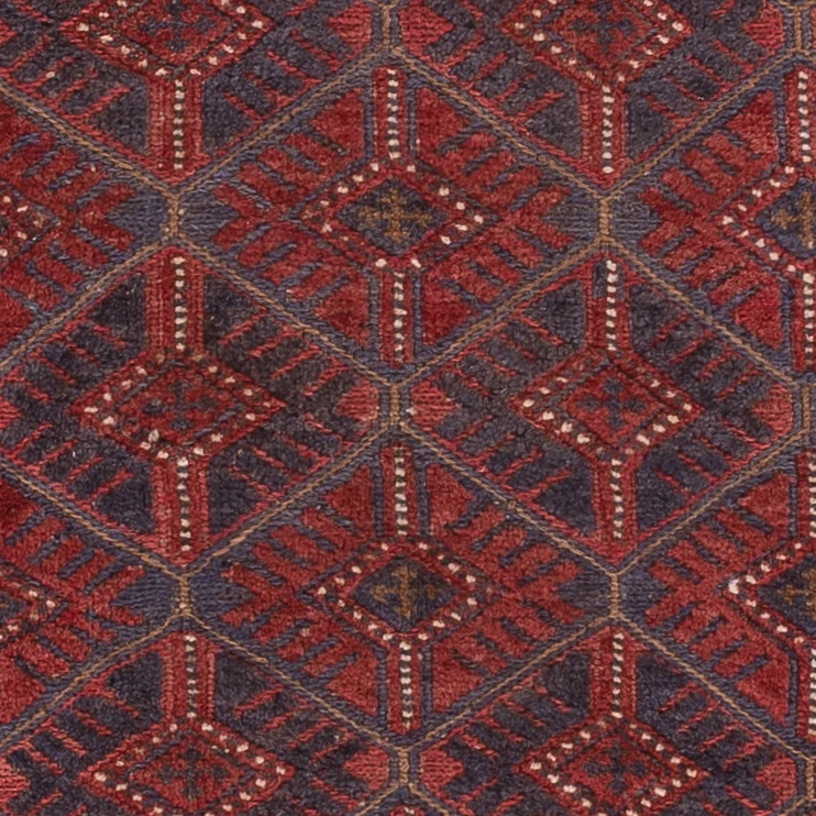 Kelim Afghan Teppich 141x175cm - dunkelrot