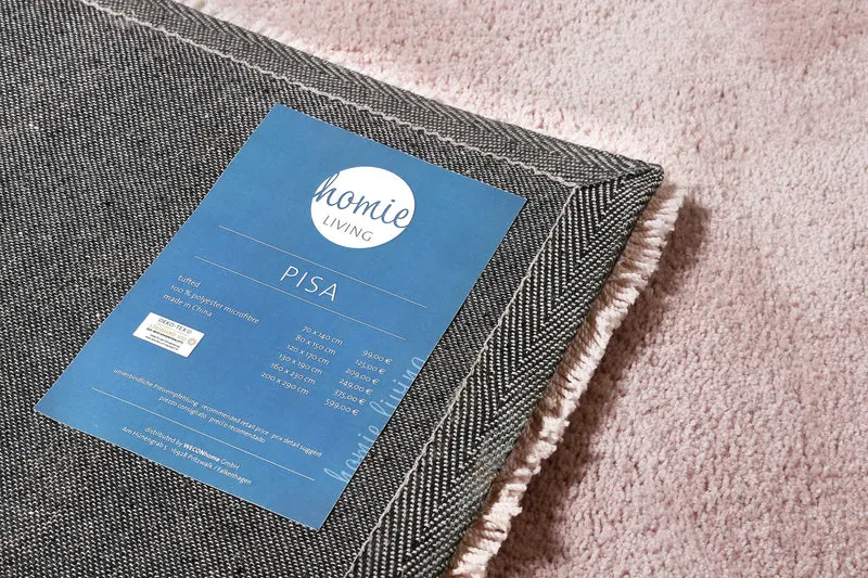 Teppich Rosa Hochflor "Pisa" Homie Living